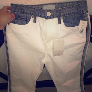 BRAND NEW Joie denim, white & blue